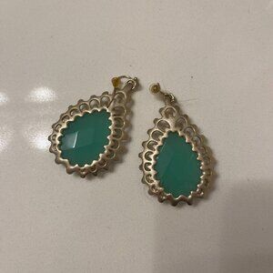 Kendra Scott Blue Green Gold Drop Earrings